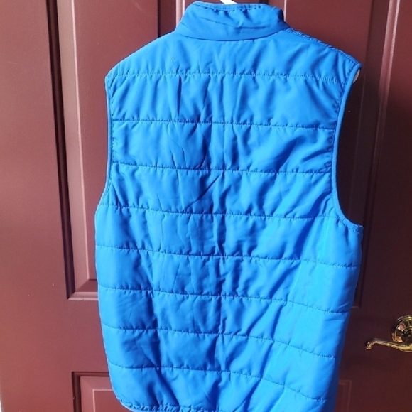 Chaps Blue Quilted Travel Easy Packable  Vest - Picture 8 of 9